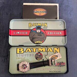 1994 DC Comics BATMAN No. 1 Limited Edition Fossil Collector's Watch New WITHCOA